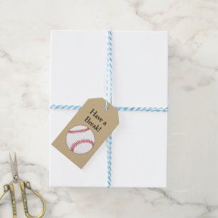 Baseball Ball Personalize Gift Tags
