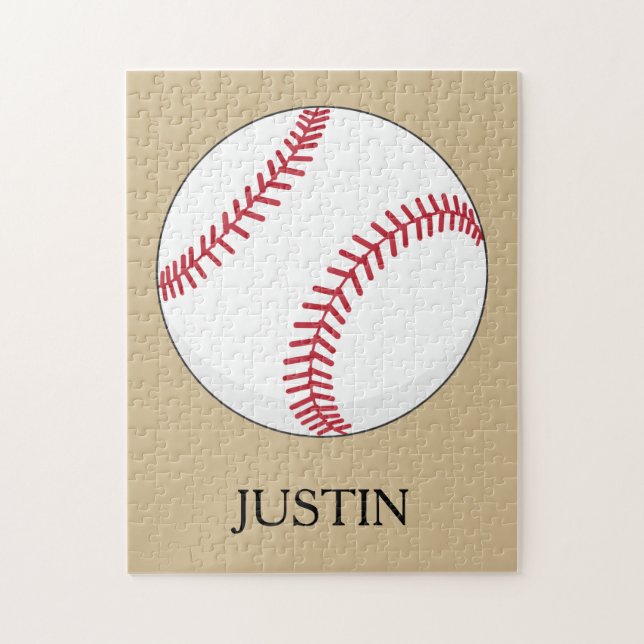 Baseball Ball Personalize Jigsaw Puzzle (Vertical)