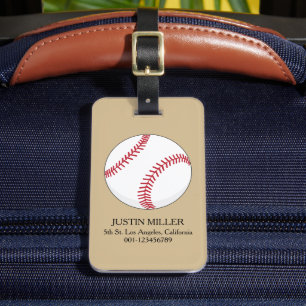 Baseball Ball Personalize Luggage Tag