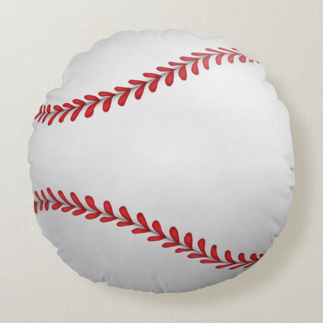 Baseball Ball Round Pillow (Front)