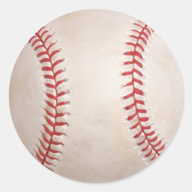 Baseball Ball Round Sticker (Front)