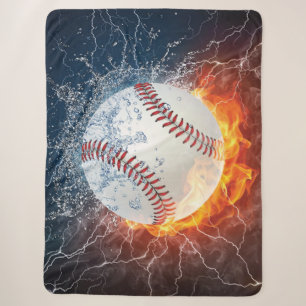Baseball ball sherpa blanket
