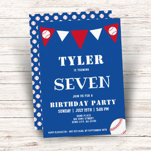 Baseball Ball Sports Kids Boy Birthday  Invitation
