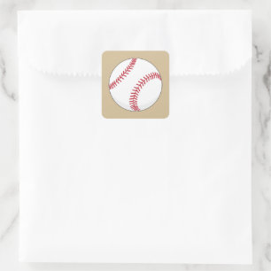Baseball Ball Square Sticker
