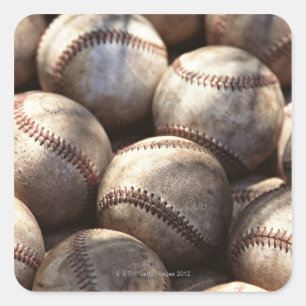 Baseball Ball Square Sticker