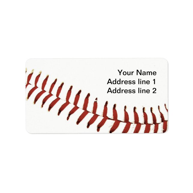 baseball ball stitching address label (Front)