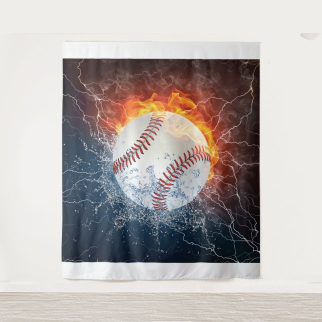 Baseball ball tapestry (Front)