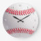 Baseball ball wall clock with numbers