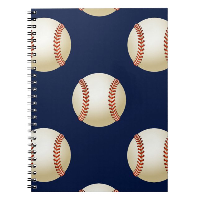 Baseball Balls Sports Pattern Notebook (Front)