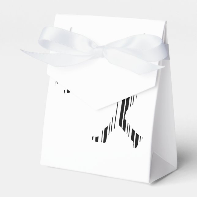 BASEBALL BAR CODE Sports Player Pattern Design Favor Box (Front Side)