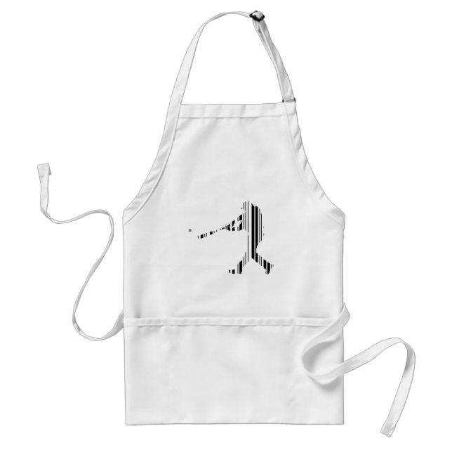 BASEBALL BAR CODE Sports Player Pattern Design Standard Apron (Front)