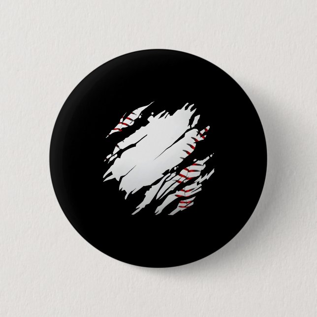 Baseball Baseball Design 2 Inch Round Button (Front)