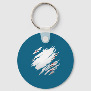 Baseball Baseball Design Keychain