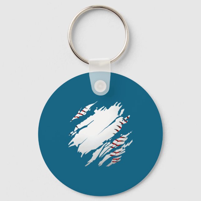 Baseball Baseball Design Keychain (Front)