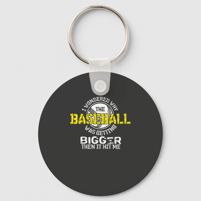 Baseball - Baseball Getting Bigger Keychain (Front)