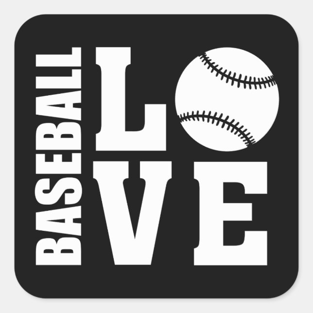 Baseball - Baseball Love Square Sticker (Front)