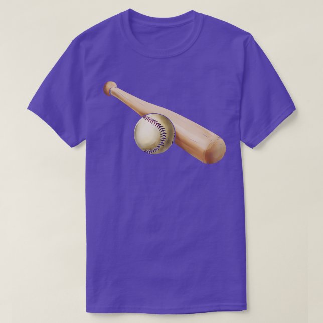 Baseball Bat And Ball  T-Shirt (Design Front)