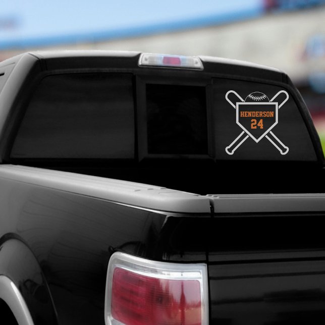 Baseball Bat and Base Game Day Back Window Cling (Creator Uploaded)