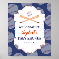 Baseball Bat Ball Stamp Its A Baby Boy Baby Shower