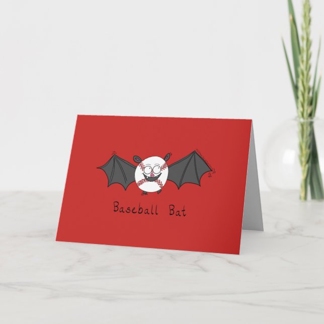 Baseball Bat - Funny Baseball Bat Pun Card (Front)