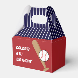 Baseball & Bat Kids Birthday Party Favour Boxes