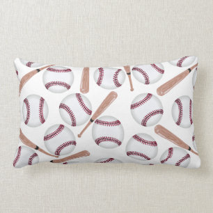 Baseball bat pattern lumbar pillow