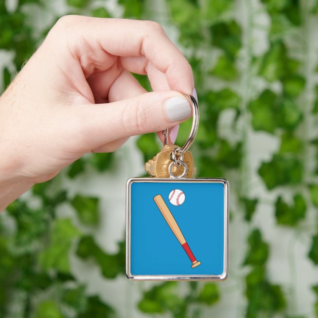 Baseball Bat with Ball Keychain (Hand)