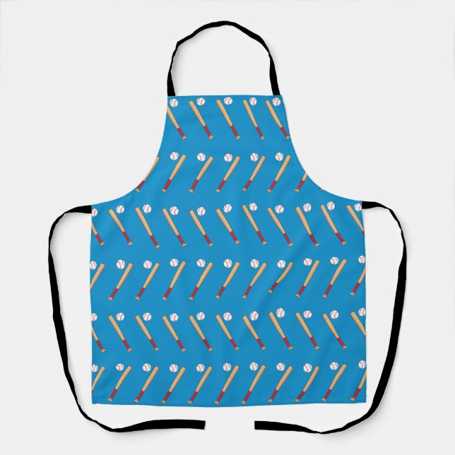 Baseball Bat with Ball Pattern Apron (Front)
