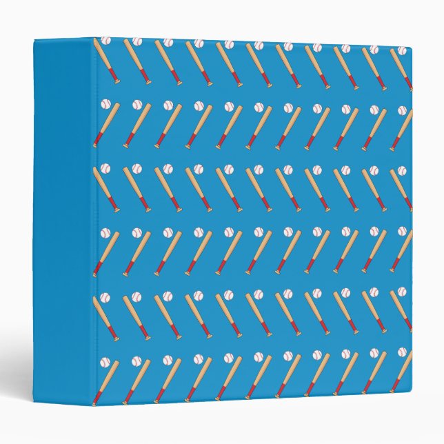 Baseball Bat with Ball Pattern Binder (Front/Spine)