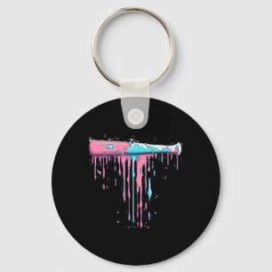 Baseball Bat With Sprinkles Drip For Baseball Play Keychain