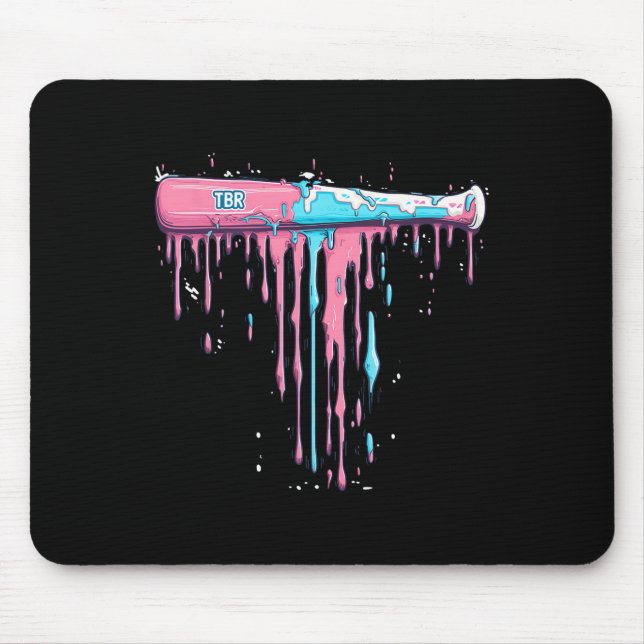 Baseball Bat With Sprinkles Drip For Baseball Play Mouse Pad (Front)