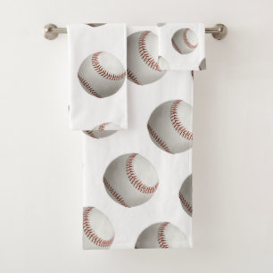 Baseball bath towel set