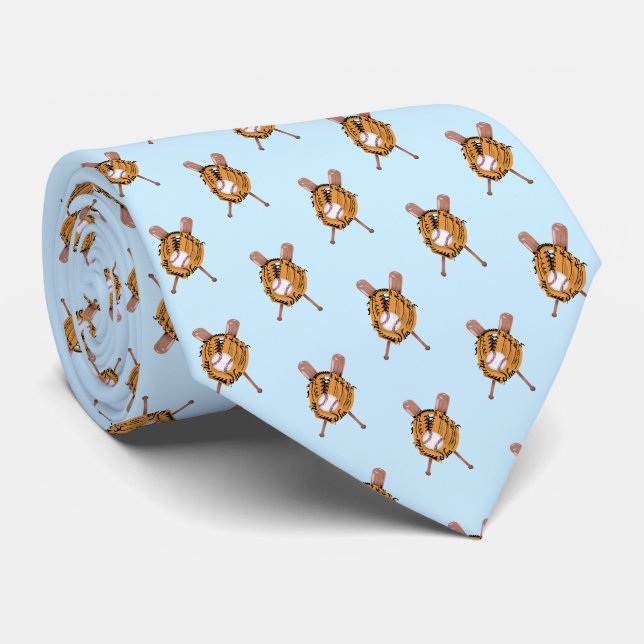 Baseball Bats and Ball Tie (Rolled)