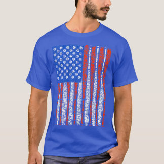 Baseball Bats As Us Flag Vintage Design T T-Shirt