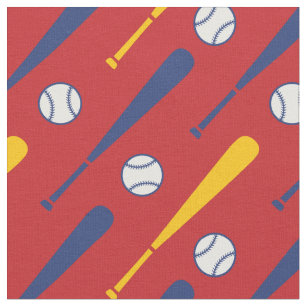 Baseball bats red, yellow and blue fabric