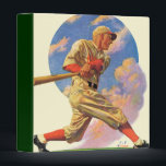 Baseball Batter Binder<br><div class="desc">Artist: J.F. Kernan | A baseball player swinging bat</div>