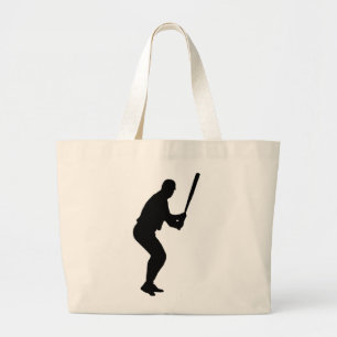 Baseball Batter Bunts Sports Large Tote Bag