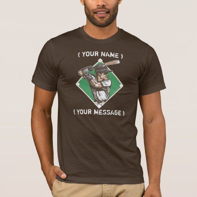 Baseball Batter Customizable T-Shirt (Front)
