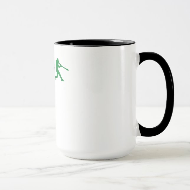 Baseball Batter Evolution (Green) Mug (Right)