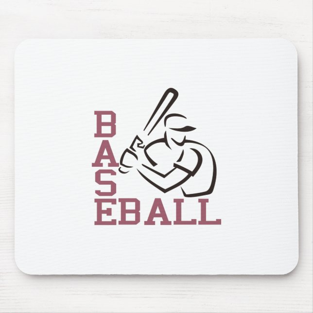 Baseball Batter Mouse Pad (Front)