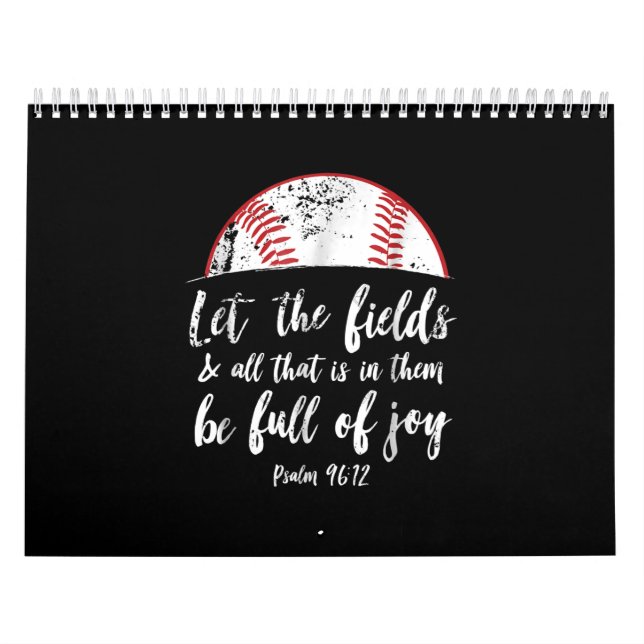Baseball Bible Verse  Cute Christian Psalm 96 Calendar (Cover)