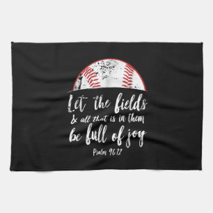 Baseball Bible Verse  Cute Christian Psalm 96 Kitchen Towel