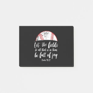 Baseball Bible Verse  Cute Christian Psalm 96 Post-it Notes