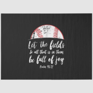 Baseball Bible Verse  Cute Christian Psalm 96 Tissue Paper