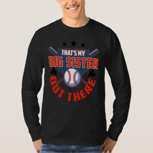 Baseball Big Sister Cute Baseball  For Family T-Shirt