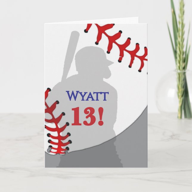 Baseball Birthday  Card (Front)