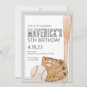 Baseball Birthday Invitation