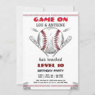 Baseball Birthday Invitation