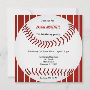 Baseball Birthday Invitation