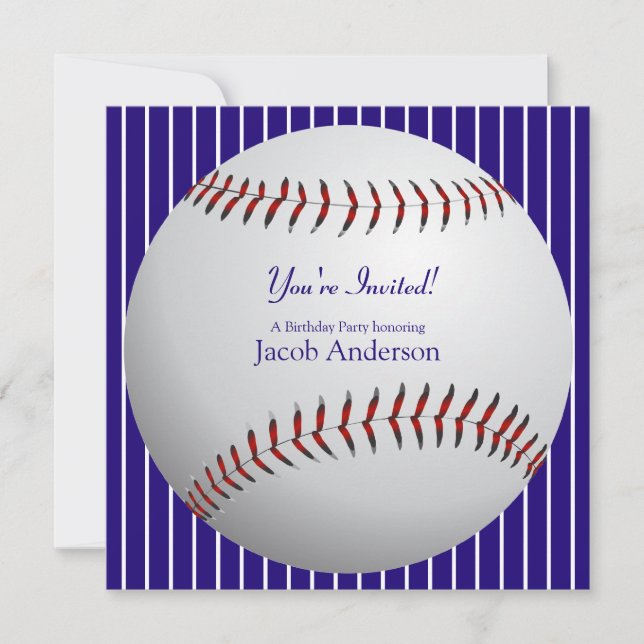 Baseball Birthday Invites (Front)